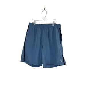 Toes on the Nose Men’s Performance Shorts Medium Blue Black Lined